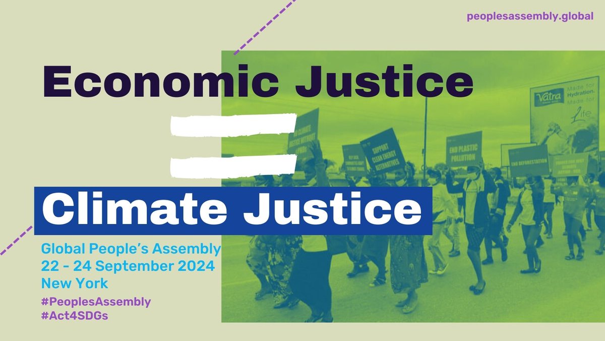 When economic systems are fair, they empower marginalized communities, reduce inequality, and uphold human dignity. At the Global #PeoplesAssembly on 22-24 Sept, let's discuss how we can work together for a world where everyone has equal access to opportunities and resources!