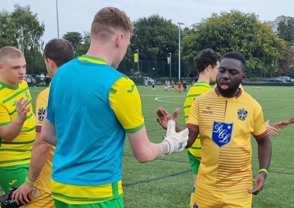 SUFCFoundation's tweet photo. A really memorable weekend for our @SUFC_Disability Jays.

Thank you @NorwichCityCSF &amp; @TheNestCSF for your hospitality. What an advert for providing sporting opportunities for adults with disabilities. We loved every minute of the experience. 

@SmithandByford @DCLinsurance 💛🤎 https://t.co/KUpQZ7m4pG