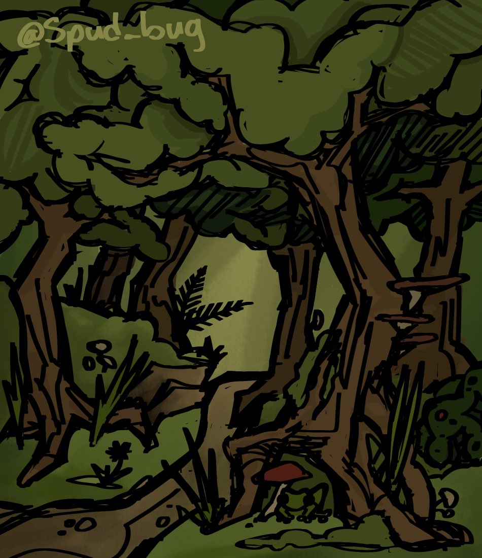 Spud_bug's tweet photo. An old background drawing https://t.co/sxAedrO6Xb