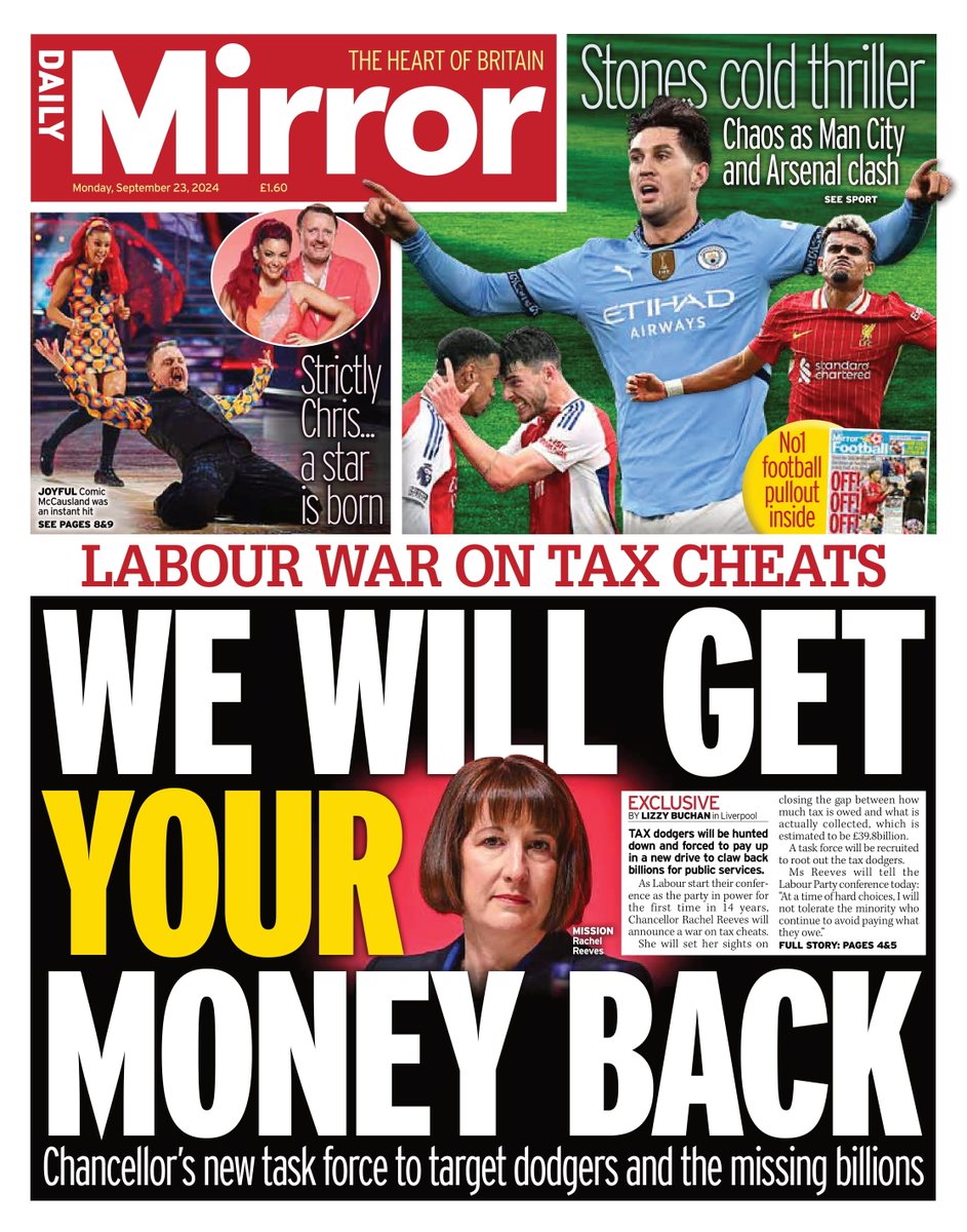 Daily Mirror: We will get YOUR money back #TomorrowsPapersToday