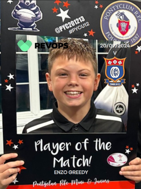 pyc201213's tweet photo. The end of another busy weekend, thanks to @Uppababysnakes for this mornings fixture and also to our friends at @TonduRFC1880 for Fridays battle. This weekends REVOPS POTM's were Cai Williams (v Aberdare) and Enzo Greedy (v Tondu) 👏⚫️🔴#YNBTB #PYCU12 https://t.co/OvkKJkbgxW