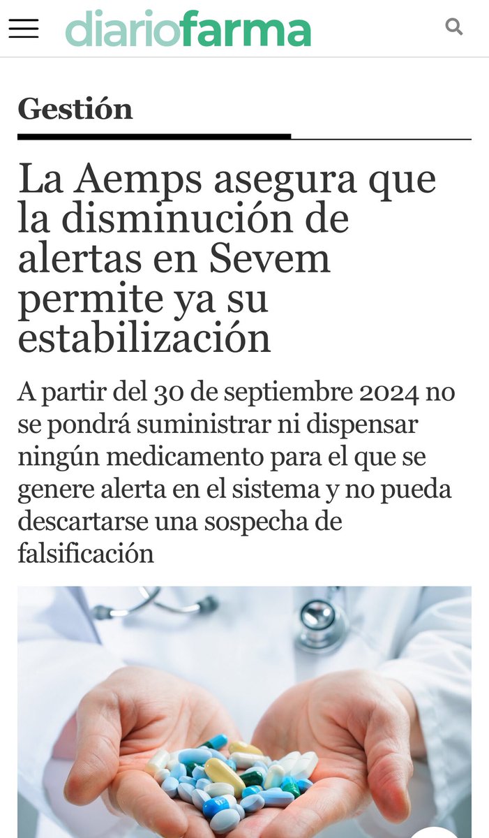 jaimeacosta_'s tweet photo. La administración permisiva consigo misma (farmacia hospitalaria) y exigente con los privados (farmacia comunitaria).
Por cierto, ¿existen datos accesibles de uso y alertas de #SEVeM? Reconozco no haber encontrado nada.
https://t.co/tSk6abzrWL
https://t.co/b0e8FvXiKk https://t.co/d4Zi0vPrBF