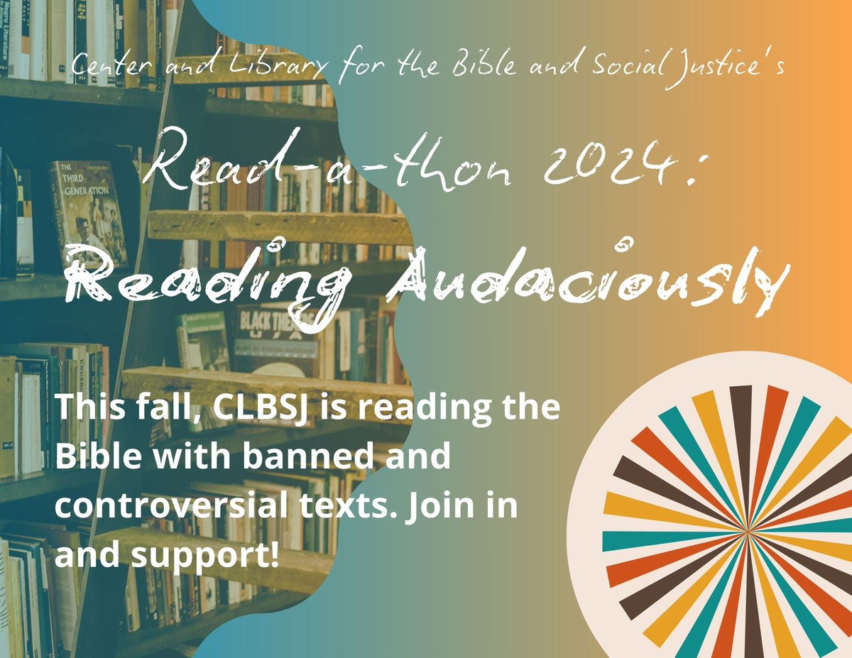 Blessed Fall Equinox! CLBSJ is excited to unite with Banned Books Week to launch our 2024 Read-a-thon: Reading Audaciously! in which we will be reading the Bible alongside banned and controversial texts. Check it out and join in! bit.ly/read-a-thon2024