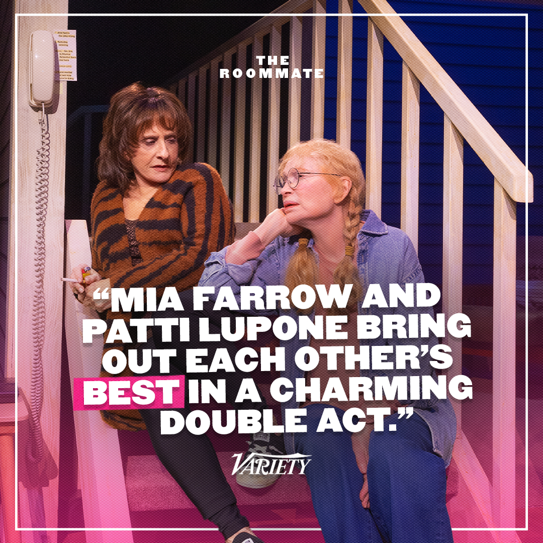theroommatebway's tweet photo. I didn’t feel old. Just now. I felt like I was thriving and I bet you did too.
#theroommate #broadway #jensilverman #pattilupone #miafarrow https://t.co/7xBMbzV7GL