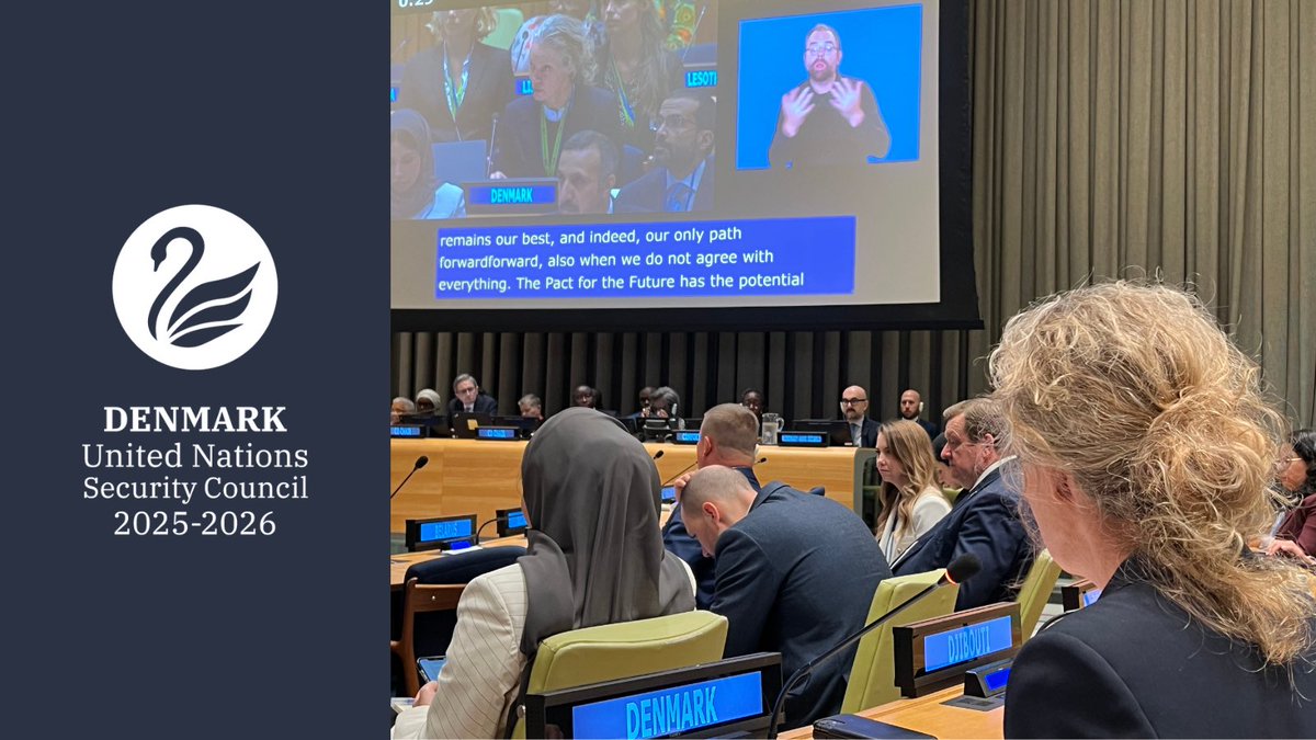 Denmark in UN NY🇩🇰 (@denmark_un) on Twitter photo The Pact for the Future provides a foundation on which to build a more inclusive & effective multilateral system 🌐
At #SotF DK highlights:
🇺🇳 <a href="/UN/">United Nations</a> peace operations
🤝 Cooperation w regional organisations
🕊️ Peacebuilding
☮️ #WomenPeaceSecurity
🌱 #ClimatePeaceSecurity The Pact for the Future provides a foundation on which to build a more inclusive & effective multilateral system 🌐
At #SotF DK highlights:
🇺🇳 <a href="/UN/">United Nations</a> peace operations
🤝 Cooperation w regional organisations
🕊️ Peacebuilding
☮️ #WomenPeaceSecurity
🌱 #ClimatePeaceSecurity