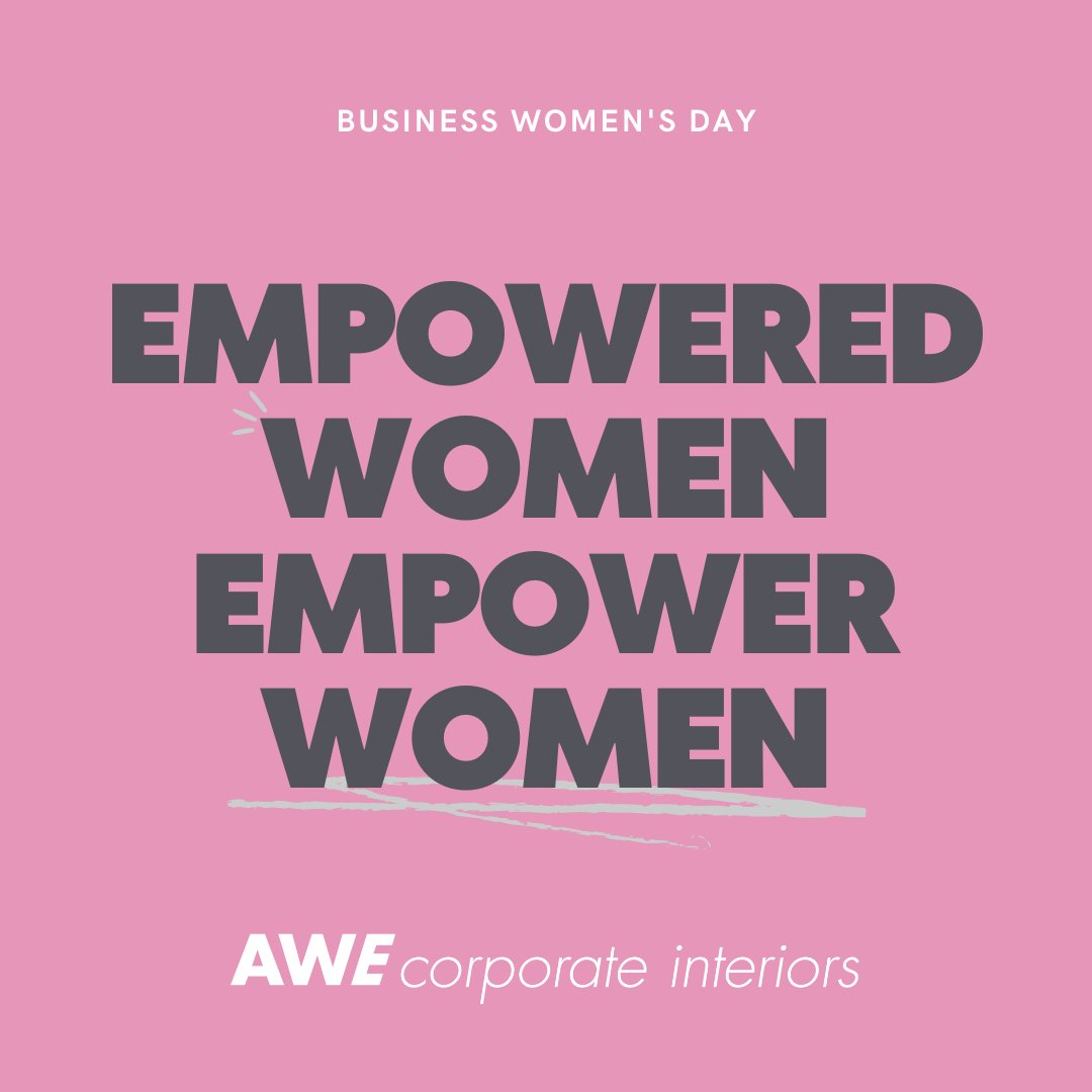 Happy Business Women's Day to all the incredible women in business! Today, we celebrate your strength, intelligence, and leadership. AWE Corporate Interiors is proud to support and empower women in the workplace. Here's to all the amazing women making a difference every day!