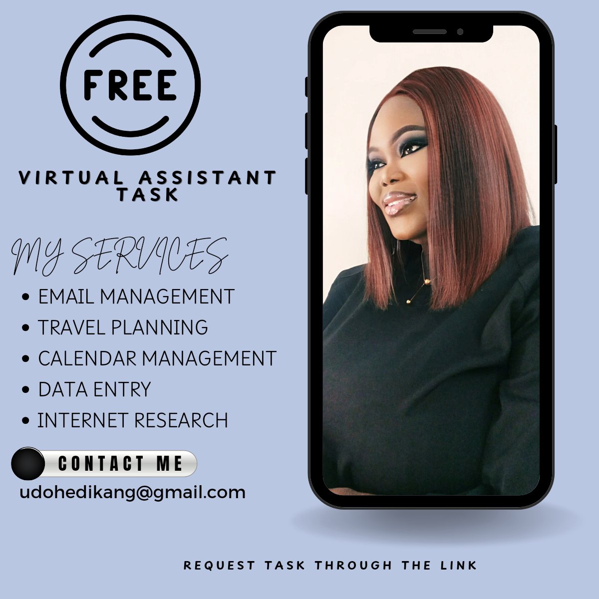 UdohEdikan's tweet photo. Hello everyone,

I am currently in week 7 of the ALX Virtual Assistant (VA) program and I am reaching out to seek your assistance in gaining practical experience. If you have any tasks that can be carried out remotely and completed in under an hour.#virtualassistant  #alxafrica . https://t.co/YWuDoHgvu0