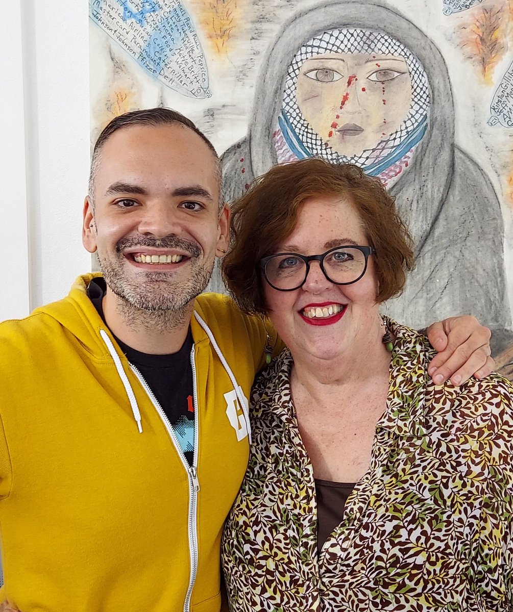 daylejean's tweet photo. It was an honor to introduce Anthony Hudson, 2024 North Coast Writer in Residence, to a rapt audience at Astoria Visual Arts yesterday. It was basically a big love fest. Thanks to @writer_guild for bringing Anthony to the coast! #writingcommunity #amwriting #dragclown https://t.co/6WmVqihcf0