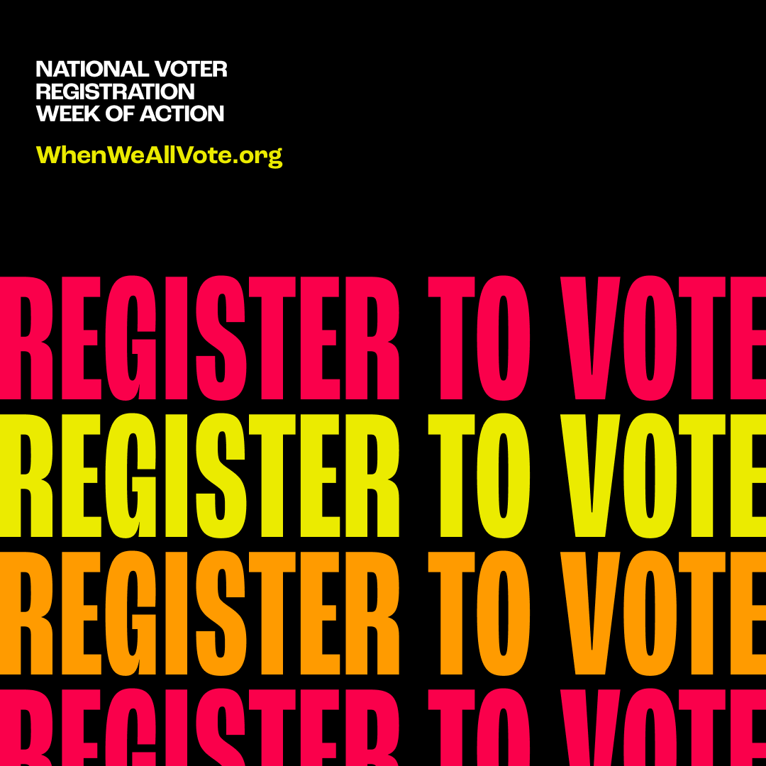 WhenWeAllVote's tweet photo. You can’t make your voice heard in this year’s election if you don’t register to vote FIRST. Especially if you recently:

🎂 Turned 18
🏡 Moved to a new place
💍 Got married
📝 Changed your name
🇺🇸 Became a citizen

Register to vote right now at https://t.co/xzxSoG4MeJ. https://t.co/Wq3wzkt1mm
