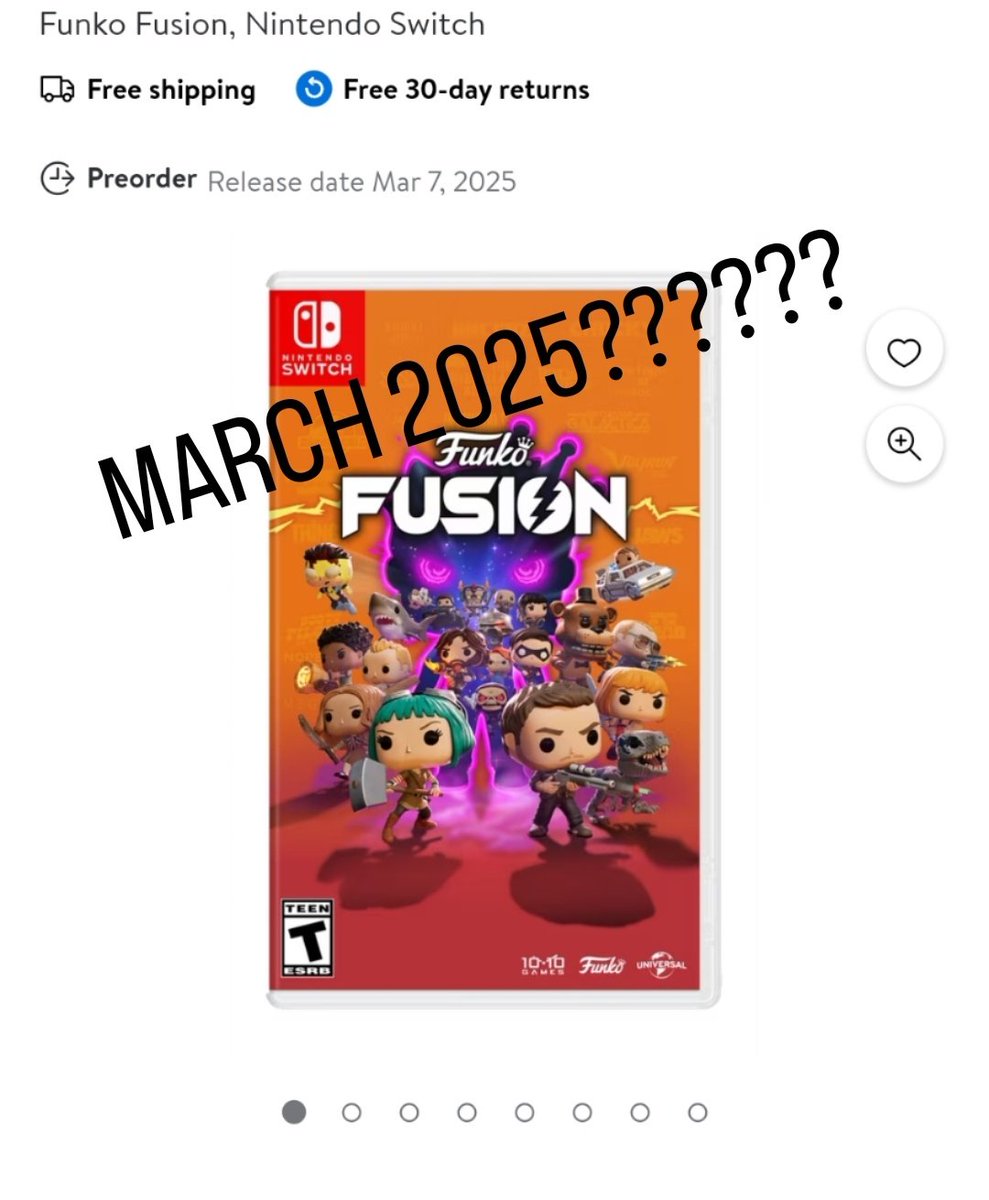 LVFunkoholics's tweet photo. So.... Nintendo Switch and Playstation 4 users seem to have to wait for @funkofusiongame till March 2025!!! What's your thoughts on that!!
#funko #funkofusion #funkopops #Pops #funkos #funkopop #gamestop #Walmart #funkofail #Nintendo #nintendoswitch #playstation https://t.co/6dQBNueuju