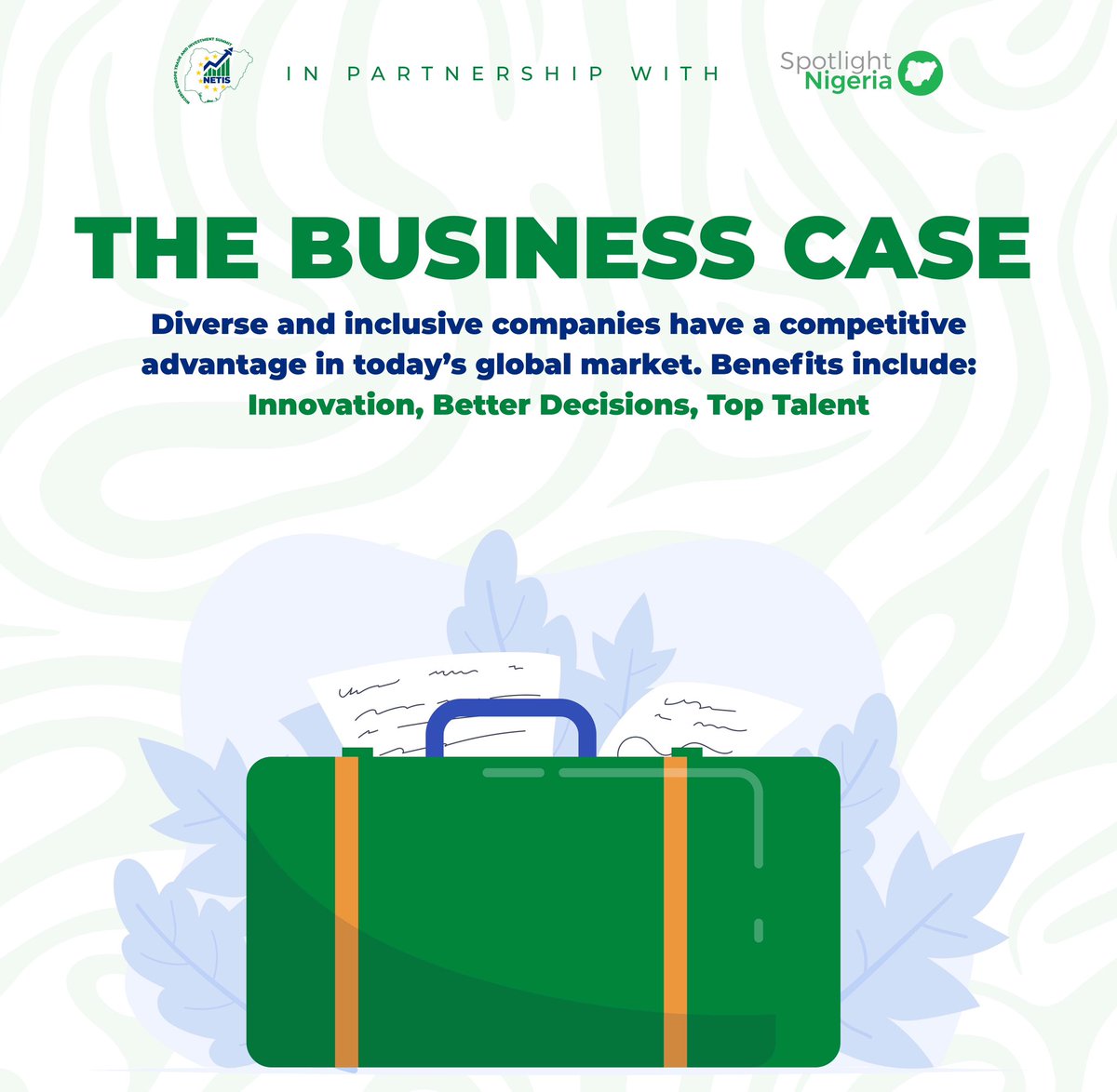 NETIS_SUMMIT's tweet photo. Building a Diverse and Inclusive Business Culture for Global Success- 

#Netis2024 #NigeriaEuropeSummit #InvestmentOpportunities #EconomicGrowth #TradeAndInvestment #Nigeria #Europe
#BusinessNetworking #RegisterNow https://t.co/nqVIWhmJaU