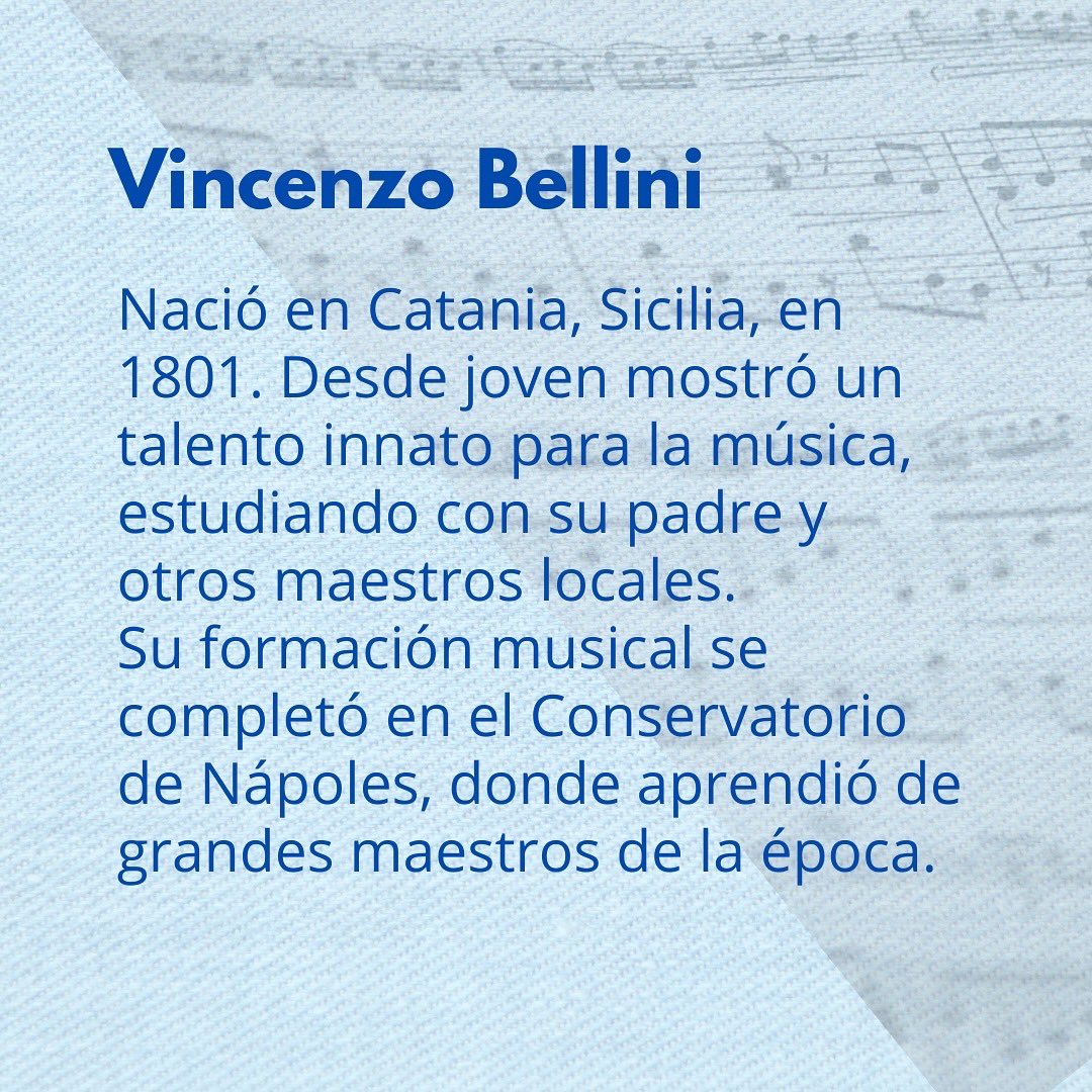 SIMANOF's tweet photo. En esta oportunidad, te contamos un poco acerca de la vida de Vincenzo Bellini, un compositor italiano del siglo XX, considerado uno de los máximos exponentes del bel canto, un estilo operístico que se caracteriza por la belleza de la melodía y la agilidad vocal 🎤 https://t.co/4y6636d7d9