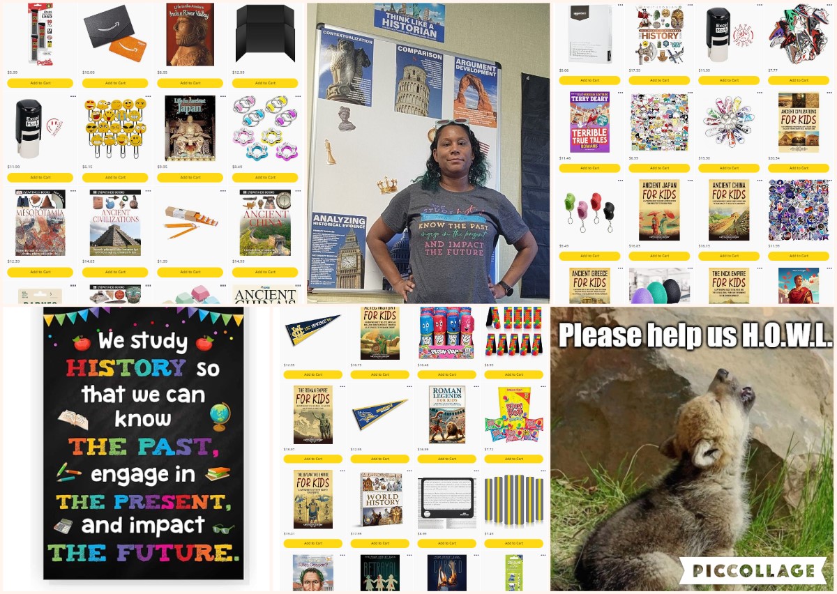 <a href="/cefeldma/">CF</a> It's my birthday week and this teacher wants to support students.
My current 7th graders want to read &amp; learn about the world. 
Please help by sharing or donating.
#clearthelist2024
amzn.to/3kPj3xp
