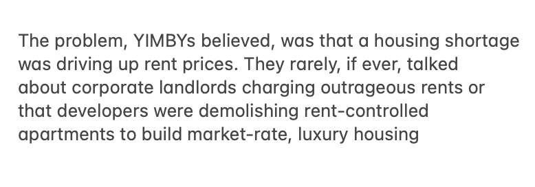 I need folks to explain to me which one of these paragraphs came from the San Francisco Young Republicans blog, and which one came from the "Housing is a Human Right" far left NIMBYs blog: