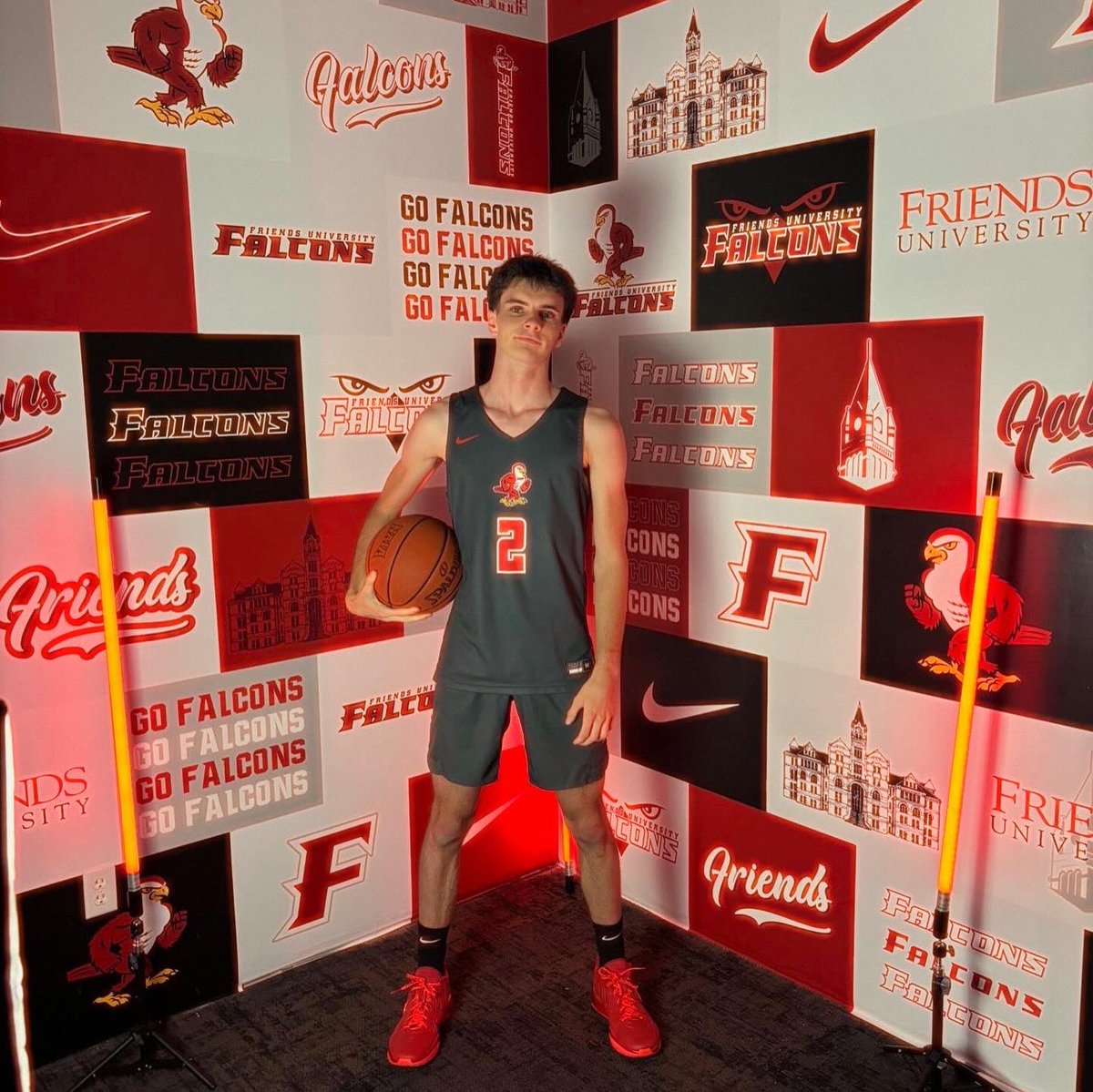 SeanHanlon's tweet photo. Media day! First college basketball media day for @JakeHanlon24. Have a great season @FriendsMBB! Talons Up!! #longlivehoops https://t.co/kN52bUzeaG