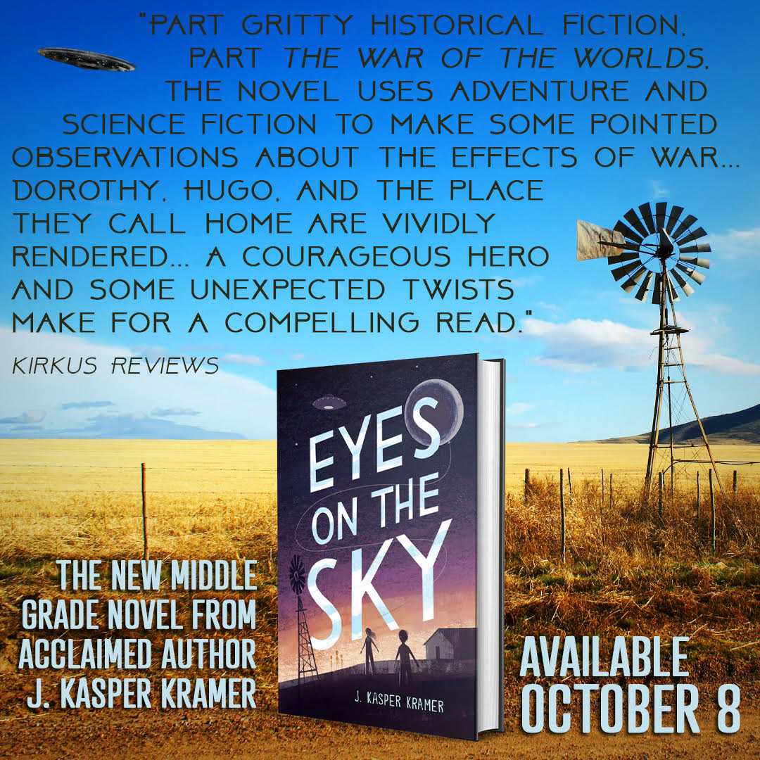 J. Kasper Kramer (@jkasperkramer) on Twitter photo EYES ON THE SKY comes out in just a couple weeks! <a href="/KirkusReviews/">Kirkus Reviews</a> calls it "vividly rendered" and "compelling," but I particularly love their comparison to THE WAR OF THE WORLDS! #bookreviews #alien #ufotwitter #HistoricalFiction #middlegrade
amazon.com/Eyes-Sky-J-Kas⦠EYES ON THE SKY comes out in just a couple weeks! <a href="/KirkusReviews/">Kirkus Reviews</a> calls it "vividly rendered" and "compelling," but I particularly love their comparison to THE WAR OF THE WORLDS! #bookreviews #alien #ufotwitter #HistoricalFiction #middlegrade
amazon.com/Eyes-Sky-J-Kasβ¦