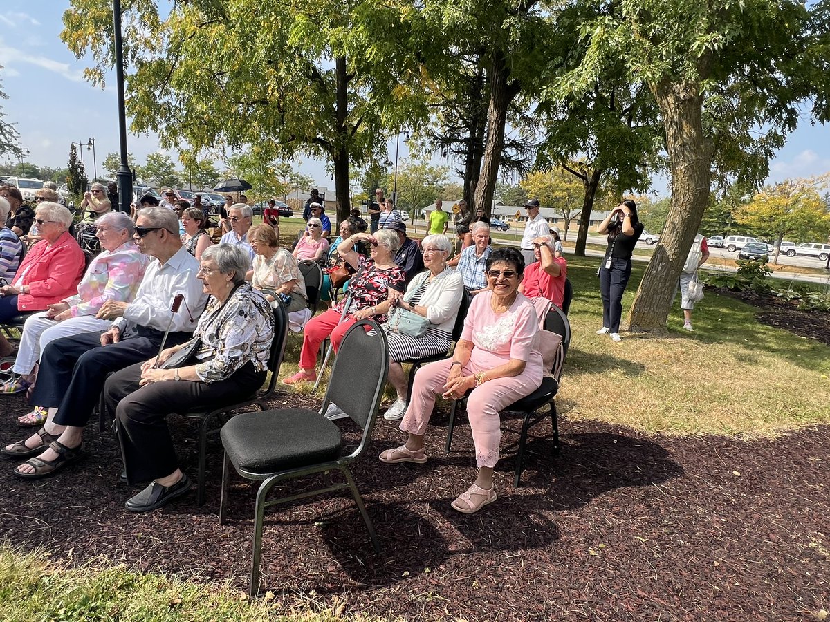 continualshift's tweet photo. On the Autumn Equinox, we gathered to celebrate the dedication of the Quiet Place Plaque at Flower City Senior Campus, a serene space for all Brampton residents to enjoy nature, reflect, read, exercise, write, pray, or meditate.. https://t.co/HEnRmPw047