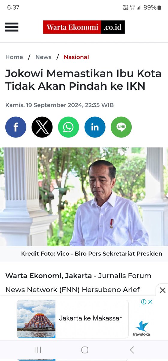 Mana buzer2 bego yang kemarin puja puji IKN? Nih makan omongan junjungan kalian. Ngomong kok mencla mencle. Ngurus keluarga aja nggak sanggup, konon pula ngurus negara. 
Hutang dan bohong aja yang digedein. 

#TangkapJokowi
#TangkapJokowi
wartaekonomi-co-id.cdn.ampproject.org/c/s/wartaekono…