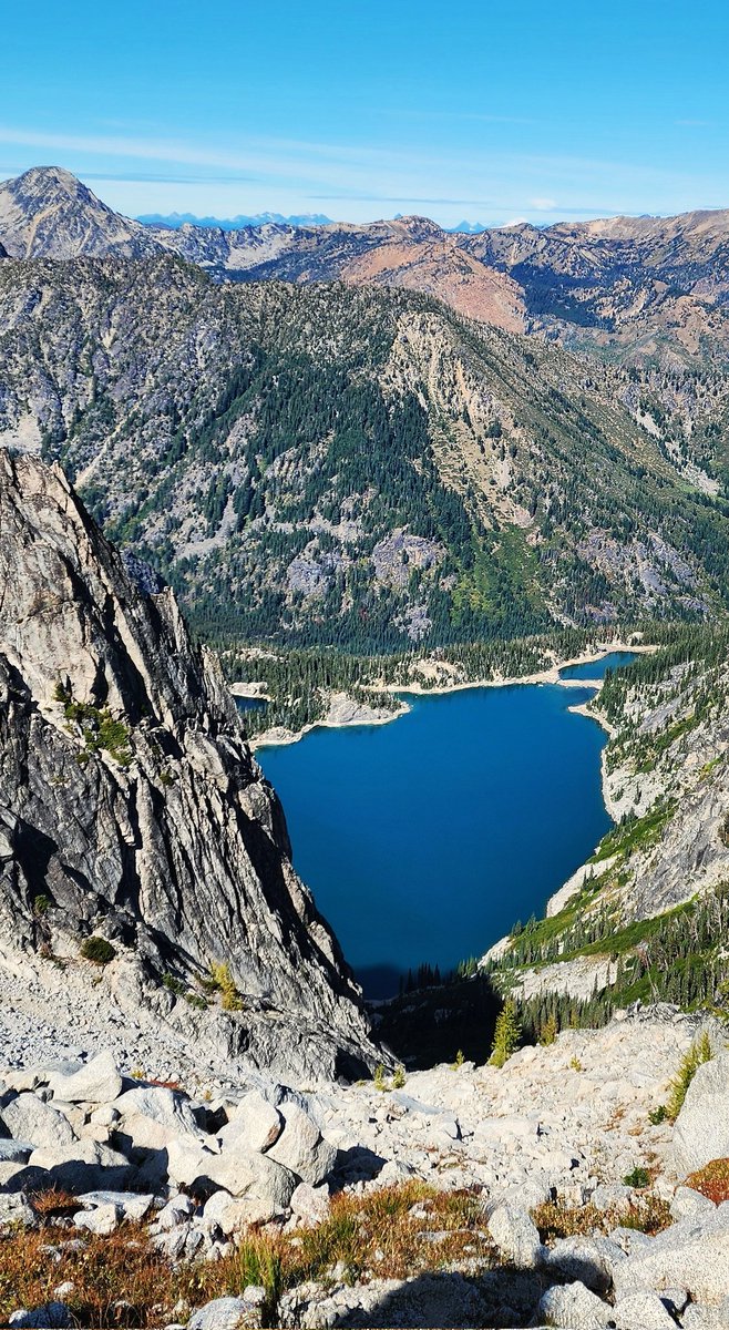 Colchuck Lake, as seen down from the #AsgardPass ; the #Enchantments Traverse