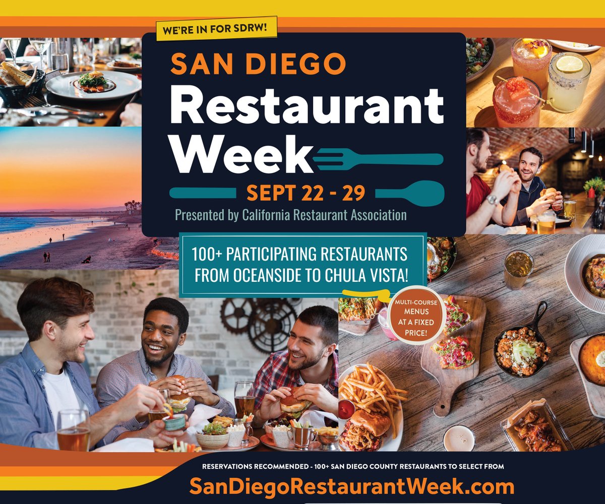 It's time to dine! San Diego Restaurant Week is here. These delicious eight days are the perfect opportunity to explore the trending San Diego food scene of Fall 2024. To start exploring menus and planning your dining adventures, go to sandiegorestaurantweek.com #sdrw2024