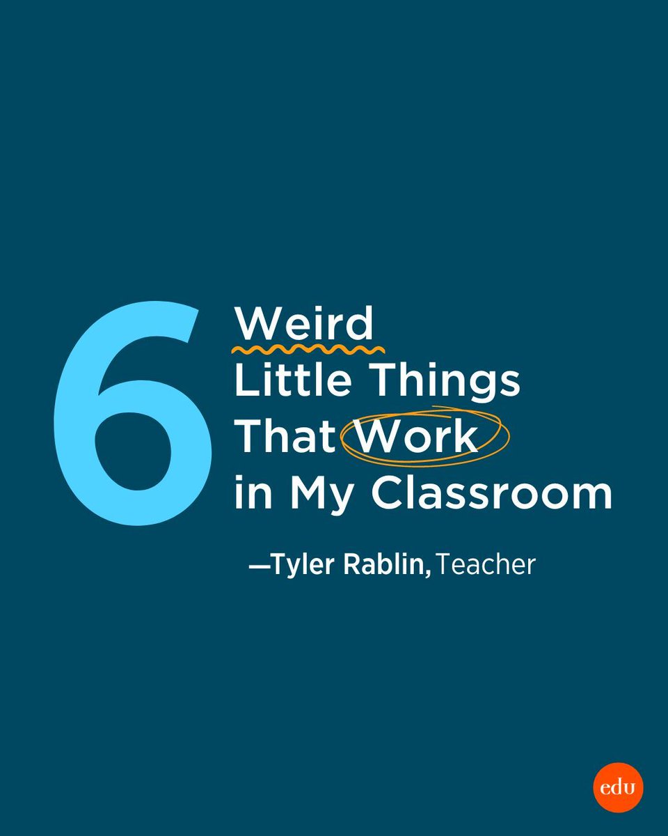 “Here’s a list of 6 weird little things that work in my classroom that impact student behavior, engagement, and motivation.” —<a href="/Mr_Rablin/">Tyler Rablin</a>, Teacher

🧵 1/8