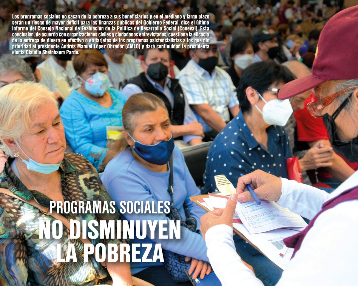 🔴#buzos | Programas sociales no disminuyen la pobreza.📈💸

Los programas sociales no sacan de la pobreza a sus beneficiarios y en el mediano y largo plazo serán un riesgo de mayor déficit para las finanzas públicas del Gobierno Federal.
📎bit.ly/3XyOgHt
