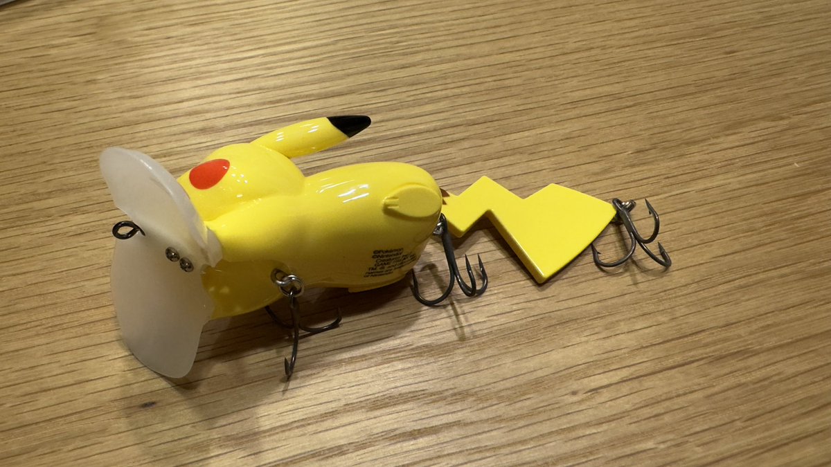 pichin0425's tweet photo. ポケモン、ゲットだぜー
ピカチュウ可愛いすぎる。明日はピカチュウと遊んでくる。
#ピカチュウ #ピカチュウルアー
#backdoorproject #duo
#熊本釣り #天草釣り #熊本バス釣り
#釣り行きたい https://t.co/xVoQOR3zZm