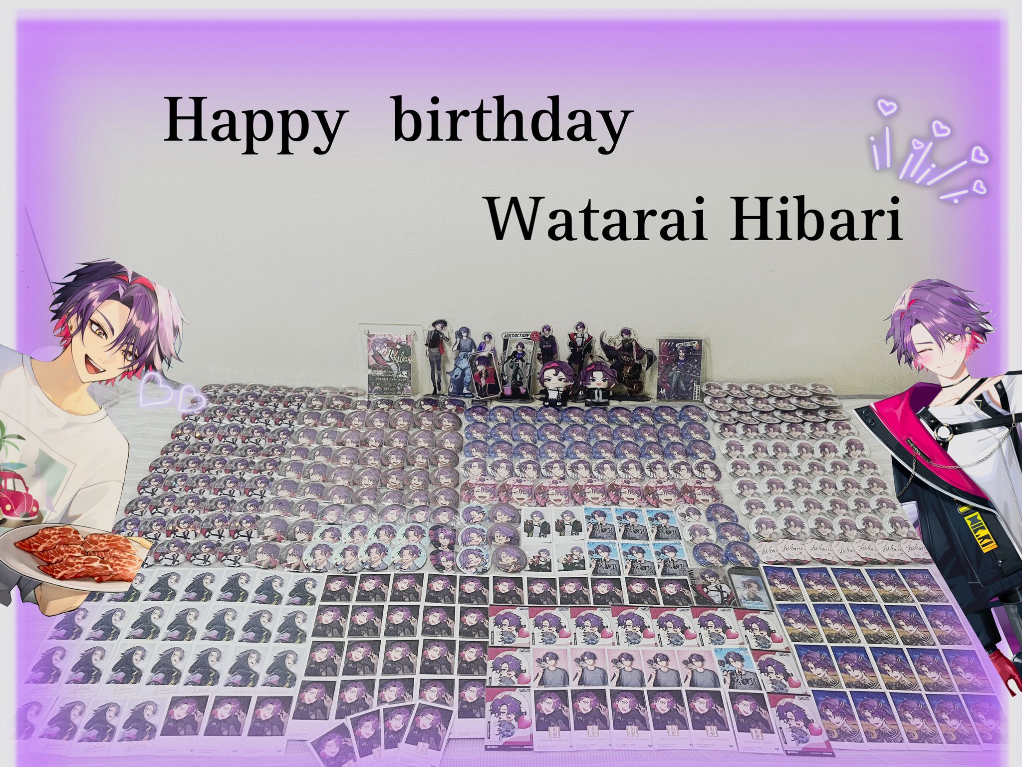 にじさんじ VOLTACTION 渡会雲雀 まねきねこ缶バッジ 等身 7点セット