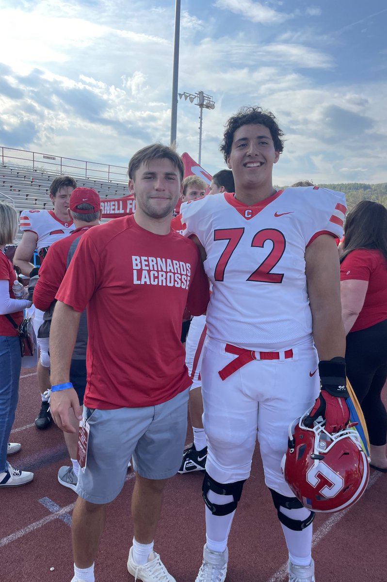 Beautiful day for a win <a href="/ColgateFB/">Colgate Football</a>. Thank you <a href="/Coach_McCrann/">Dalton McCrann</a> <a href="/CoachBWalsh/">Brendan Walsh</a> <a href="/Coach_Dakosty/">Stan Dakosty</a> <a href="/Ison50/">Josh Ison</a> for having me and allowing me to see some friends in action. <a href="/ChristianMAGS1/">Christian Magliacano</a> <a href="/AleksSitkowski/">Aleks Sitkowski</a> <a href="/TylerDunn74/">Tyler Dunn</a> <a href="/jmadds29/">John Maddaluna III</a> <a href="/BHSFootballTeam/">Bernards HS Football</a> <a href="/dcarmon21/">David Carmon</a> <a href="/NardsBall/">Mountaineer Pride</a>