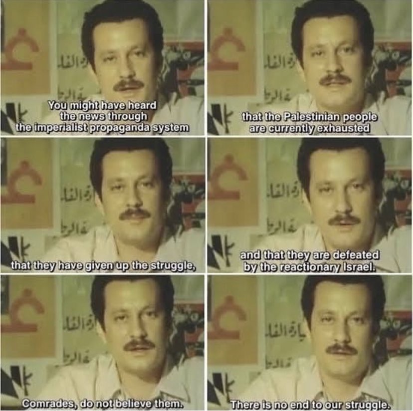 having a rough day, so a reminder for myself and for everyone else from Ghassan Kanafani