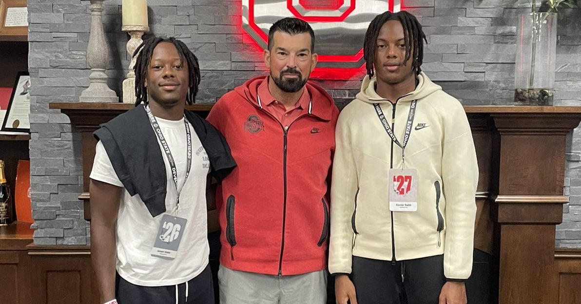 alexgleitman's tweet image. #OhioState is now a major player for the dynamic brother duo of @AmariSabb and @XavierSabb following first visit to Columbus and landing offer from the #Buckeyes on3.com/teams/ohio-sta…