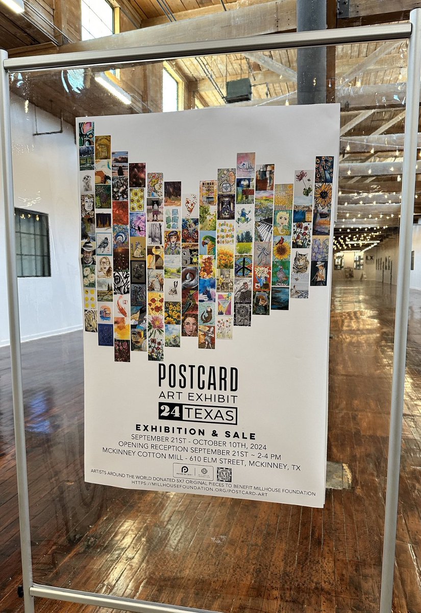 Lisa Sims (@_lissims) on Twitter photo We enjoyed seeing our art <a href="/PAEartforacause/">POSTCARD ART EXHIBIT - Art for a Cause 🌏 🎨</a> exhibit amongst others from40 countries! Bravo to ALL esp founder <a href="/DavidSandum/">David Sandum</a> who traveled in from Norway& <a href="/robinpedrero/">Robin Maria Pedrero</a>
I was happy to spot my card on the ‘24 poster& we’re honored to be part of this goodness 💞 We enjoyed seeing our art <a href="/PAEartforacause/">POSTCARD ART EXHIBIT - Art for a Cause 🌏 🎨</a> exhibit amongst others from40 countries! Bravo to ALL esp founder <a href="/DavidSandum/">David Sandum</a> who traveled in from Norway& <a href="/robinpedrero/">Robin Maria Pedrero</a>
I was happy to spot my card on the ‘24 poster& we’re honored to be part of this goodness 💞