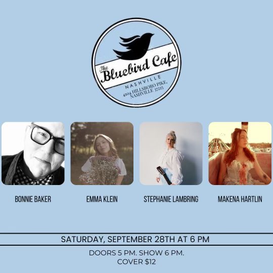 Stephanie Lambring (@swlambring) on Twitter photo Will be great to come home from this run to a show at the <a href="/BluebirdCafeTN/">The Bluebird Cafe</a> on Saturday night. Tickets go on sale tomorrow morning at 8am central.❤️
ticketweb.com/event/in-the-r… Will be great to come home from this run to a show at the <a href="/BluebirdCafeTN/">The Bluebird Cafe</a> on Saturday night. Tickets go on sale tomorrow morning at 8am central.❤️
ticketweb.com/event/in-the-r…