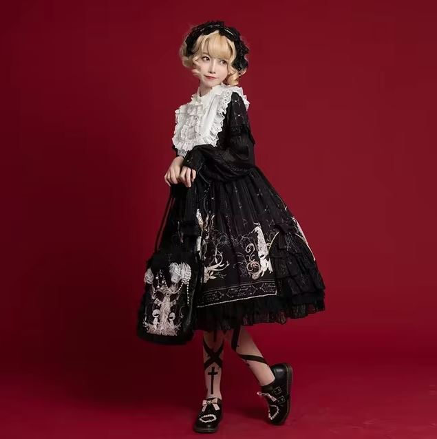 Puerh_Cha's tweet photo. Black or White? | #ReunionWorld #OP #GothLoli #GothicLolita #LongSleeve #LolitaFashion #MidiDress by #OCELOT | https://t.co/QE8Dp8vimn #Kawaii https://t.co/WsaNqHeqxt