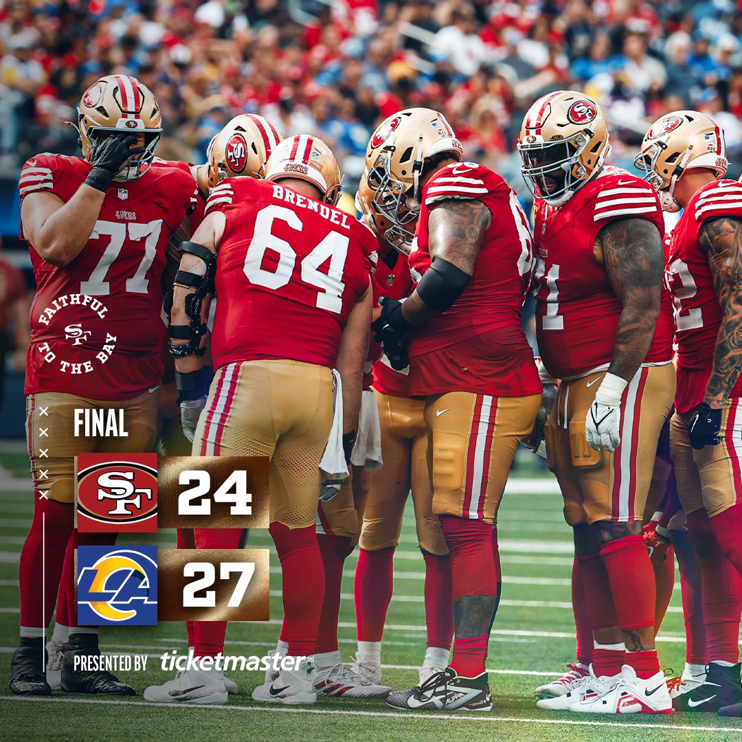 49ers's tweet image. Final from LA.