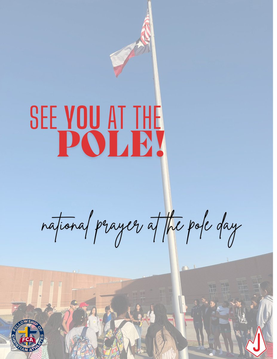 JudsonFCA's tweet photo. See you this Wednesday at 8am! 
Bring a friend for prayer at the flagpole https://t.co/VvJK7qndVW