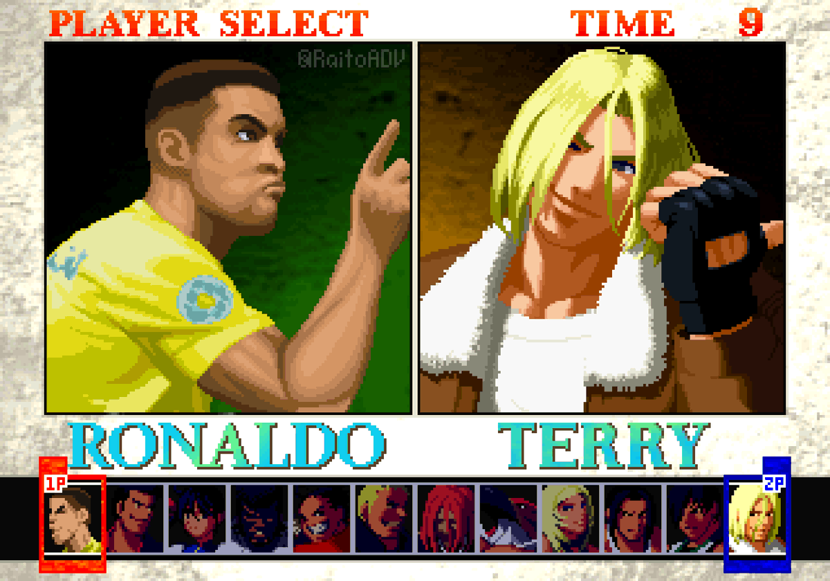 GUYS, YOU WONT BELIEVE WHO I JUST FOUND IN GAROU MARK OF THE WOLVES

#pixelart #FatalFury #cr7