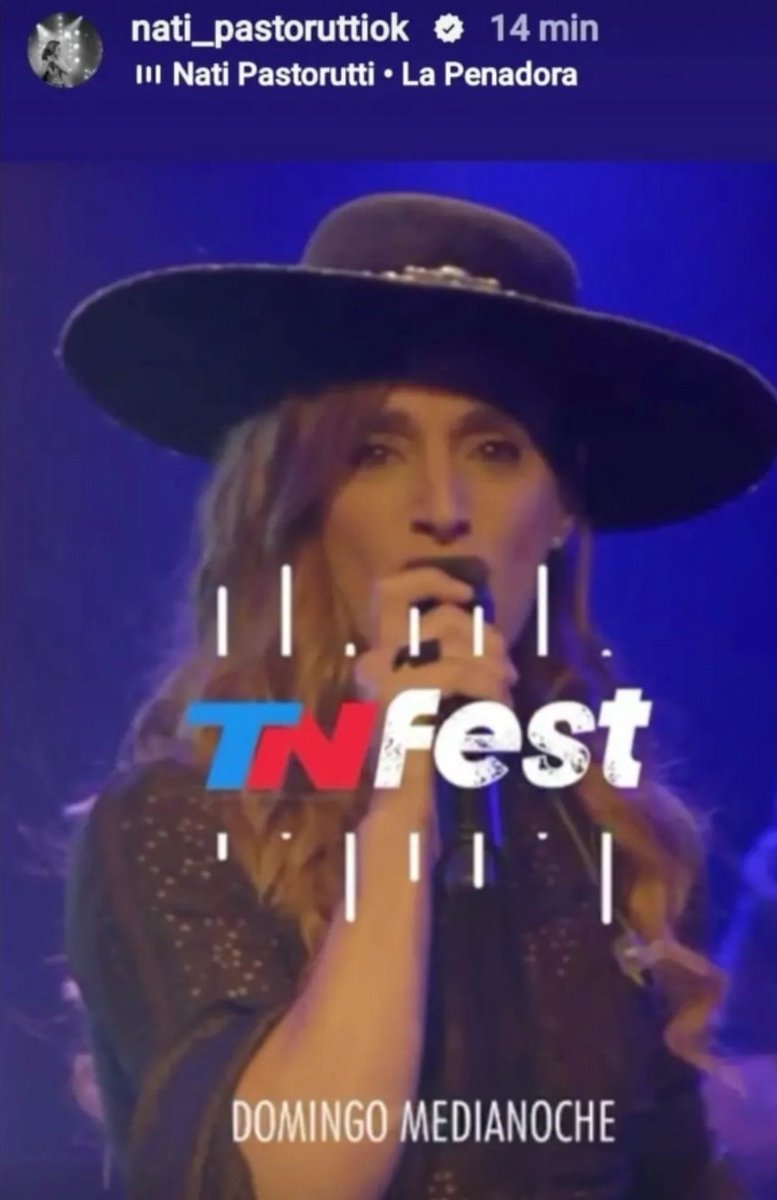 Eliza_deRosario's tweet photo. Esta medianoche @NatiPastorutti por #TNFest 🎶🇦🇷🙌😊 https://t.co/Hh7tnxwNiA