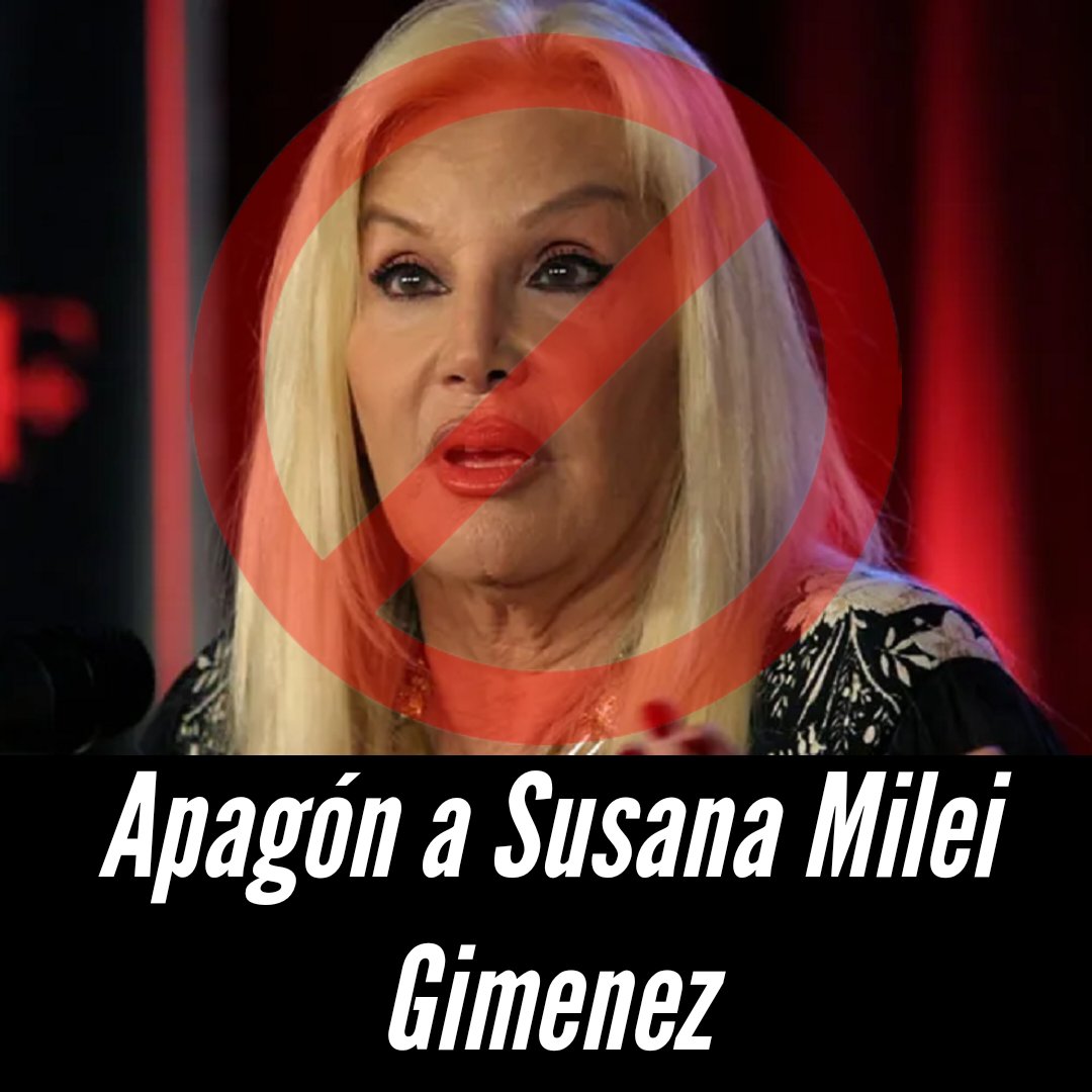 Axelelectrico's tweet photo. Apagón a #SusanaGimenez que vaya a hacer su programa arcaico a Uruguay la vieja gorila evasora de impuestos...
#ApagonASusana
#Susana #TeLeFe https://t.co/NC0HSAVWvX