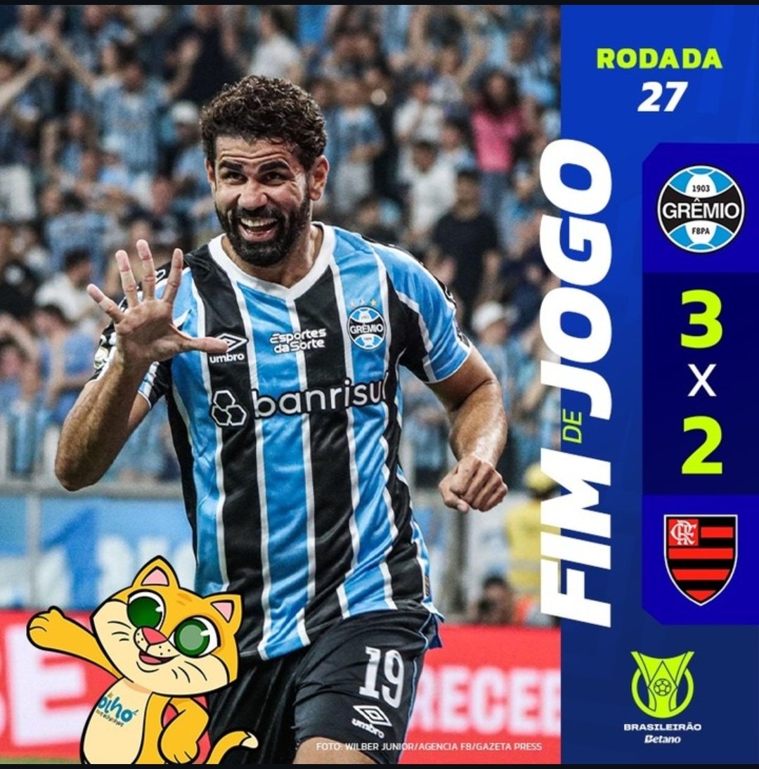 PS_Sports_Sur's tweet photo. 🇧🇷 Tercer partido al hilo sin ganar para el mengao en el #Brasileirao.

#Flamengo cayó 3 - 2 en su visita al #Gremio por la fecha 27 y quedó a once puntos de la cima.

⚽ Cristaldo, Braithwaite y Diego Costa, los goles del triunfo. https://t.co/PwvXP6QoSC