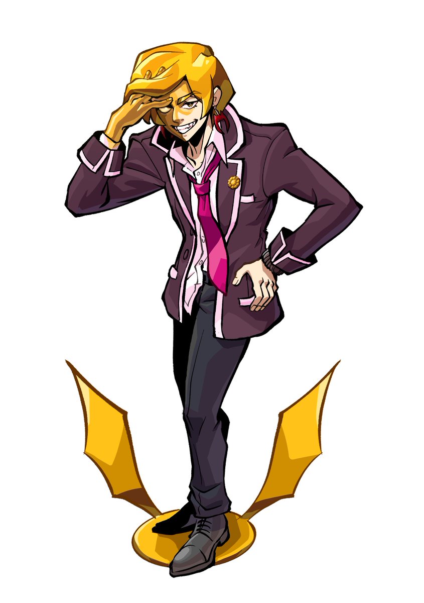 Meet Nero! Inspired by Dio from JJBA, Raphael From Soul Calibur and others, Nero is a tank character that specializes in absorbing hits and returning them to deal significant damage (And make himself look good). Learn More: magicalshowdown.com #gamedev #indiedev #conceptart