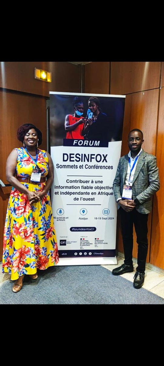 Cher réseau, 
Ce fut un réel plaisir pour moi et mon organisation Les Bénévoles de l'EMI de prendre part récemment au forum sur la désinformation organisée par CFImedias et ses partenaires dont l’ Ambassade de France en Côte d'Ivoire , AfricaCheck_FR  et bien d’autres organismes.
