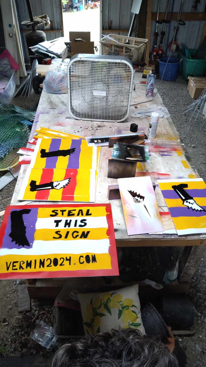 VerminSupreme's tweet photo. Hand crafted lawn signs now available. https://t.co/tyS7rUvD8p