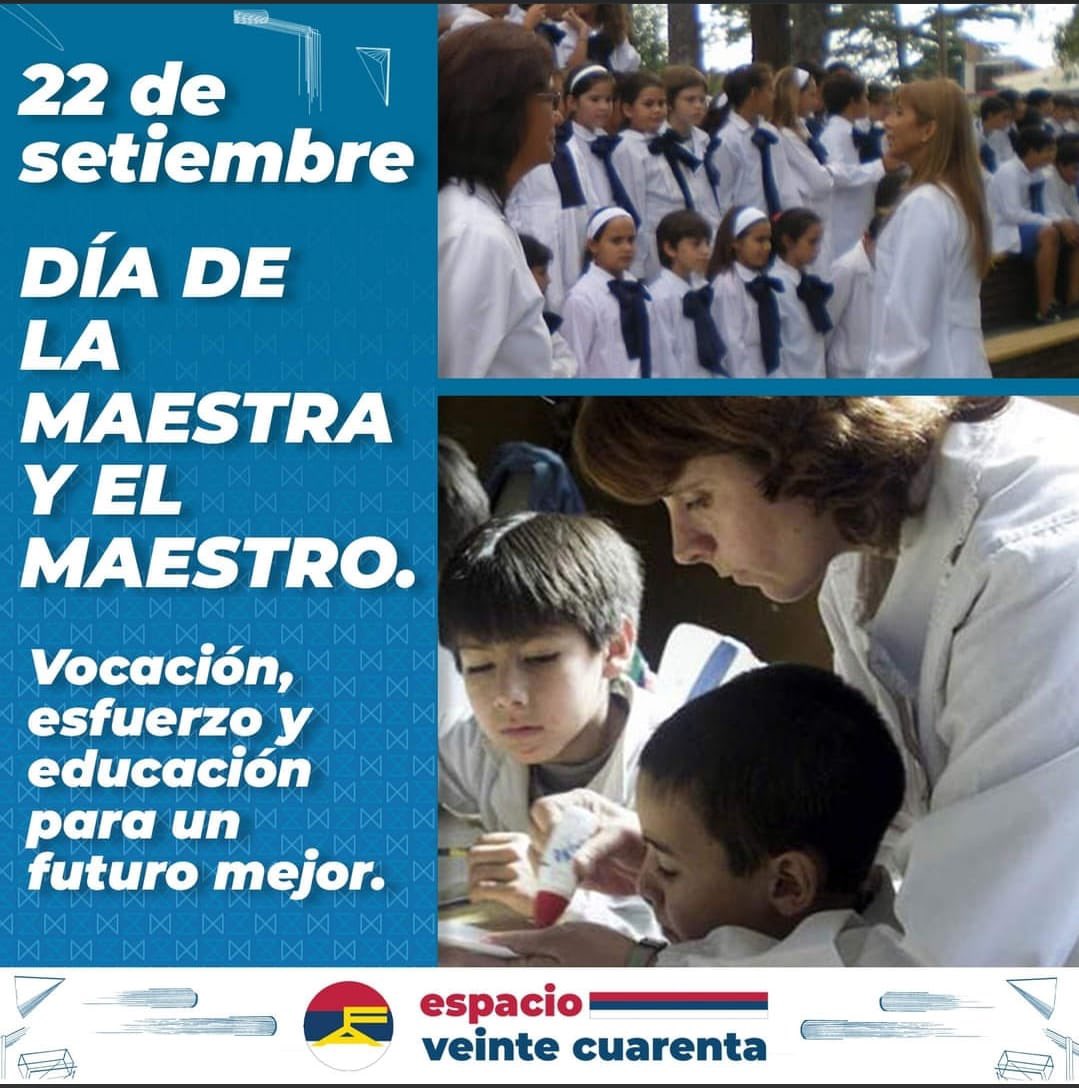 Espacio2040Mvd's tweet image. Día de la maestra y el maestro, hoy es el día de aquellos que junto a la familia van forjando día a día el futuro del país

#SentiteParte
#Espacio2040
#Lista1358