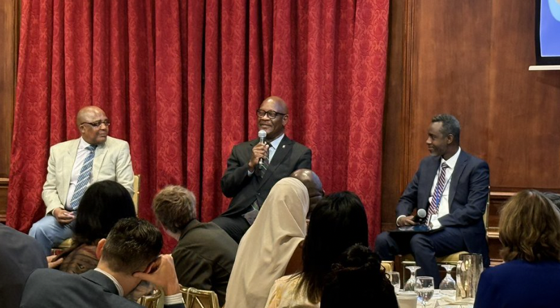 EBCCoalition's tweet photo. "Children* are 40% of our population & 100% of our future."

That's Dr @DembyAustin, Minister for Health, #SierraLeone🇸🇱at @PMNCH #accountability event at #UNGA79 today.

We want a world where every child has champions like this in government. 

#ChildSurvivalAction @mohs_sl @HelenClarkNZ @khosla_rajat  @ChildHealthTF #SummitoftheFuture2024 

*(<15 yrs)