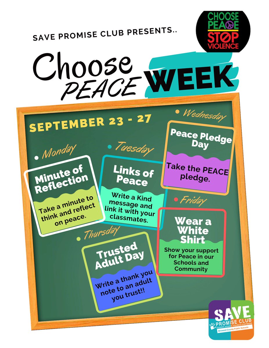 Gearing up for Choose Peace Week at <a href="/CharlesDrewElem/">Charles R. Drew Elementary Magnet School</a>!!!