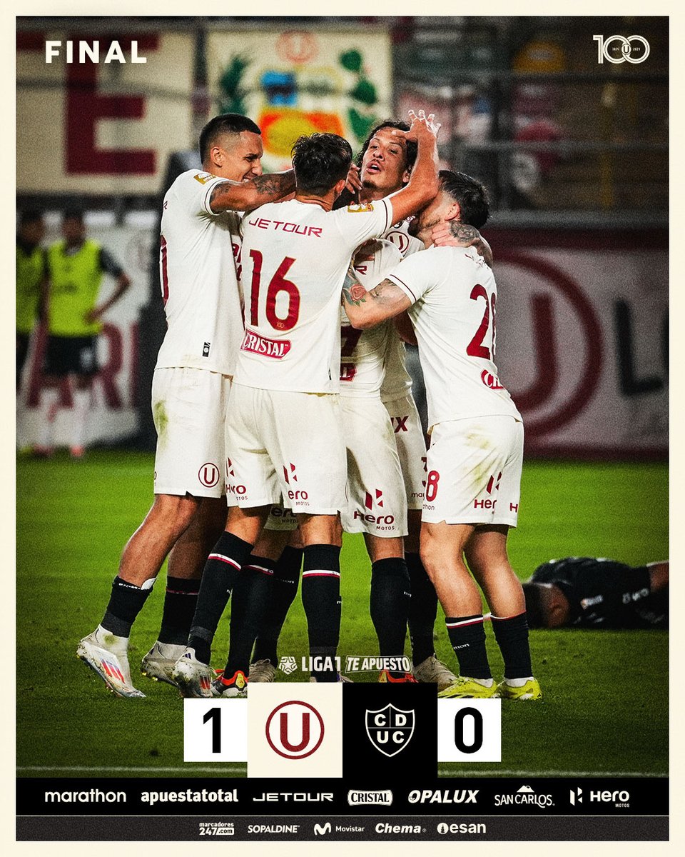Universitario's tweet photo. ⏱️ | 𝗙𝗜𝗡𝗔𝗟 𝗗𝗘𝗟 𝗣𝗔𝗥𝗧𝗜𝗗𝗢

𝗚𝗔𝗡𝗔𝗠𝗢𝗢𝗢𝗢𝗢𝗢𝗢𝗢𝗢𝗢𝗢𝗢𝗦

𝗣𝗮𝘀𝗼 𝗮 𝗽𝗮𝘀𝗼, 𝗰𝗿𝗲𝗺𝗮𝘀 💪

⚽ Universitario 1-0 Unión Comercio 

#Los100DelÚnicoGrande https://t.co/bUQ153fXZ5