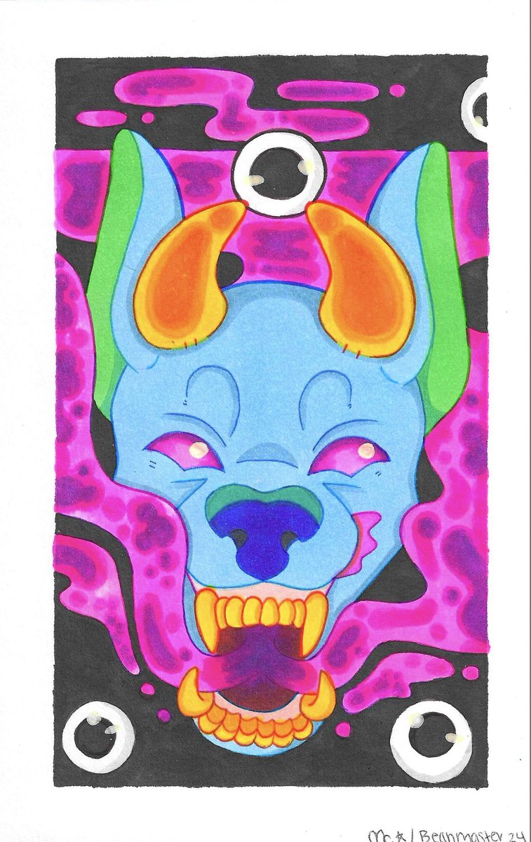 Artists show your two sides 
✨💕🐾—->👹🧿🐺