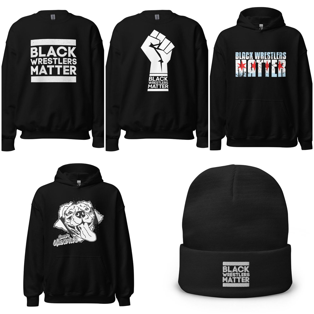 Its now the best time of the year. Hoodie season. Get yours now exclusively at blackwrestlersmatter.bigcartel.com