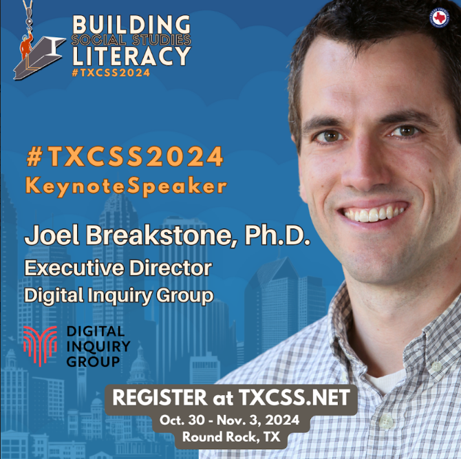 SocialStudiesTx (@socialstudiestx) on Twitter photo Heading to <a href="/TxSocialStudies/">TX Social Studies</a> #txcss2024 ? Check it out y'all ! <a href="/InquiryGroup/">Digital Inquiry Group</a> <a href="/joelbreakstone/">Joel Breakstone</a> will be the keynote ...
<a href="/scottmpetri/">Dr. Scott M. Petri</a> <a href="/kennemer_robert/">Rob Kennemer III</a> <a href="/dwayalexander/">Dwalunda Alexander</a> <a href="/GbhillNtx/">Greg Hill</a> <a href="/NHTOYMc/">Nathan McAlister</a> <a href="/michelle_neyrey/">Michelle Neyrey</a> Heading to <a href="/TxSocialStudies/">TX Social Studies</a> #txcss2024 ? Check it out y'all ! <a href="/InquiryGroup/">Digital Inquiry Group</a> <a href="/joelbreakstone/">Joel Breakstone</a> will be the keynote ...
<a href="/scottmpetri/">Dr. Scott M. Petri</a> <a href="/kennemer_robert/">Rob Kennemer III</a> <a href="/dwayalexander/">Dwalunda Alexander</a> <a href="/GbhillNtx/">Greg Hill</a> <a href="/NHTOYMc/">Nathan McAlister</a> <a href="/michelle_neyrey/">Michelle Neyrey</a>